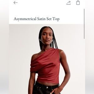 Asymmetrical Satin Set Top